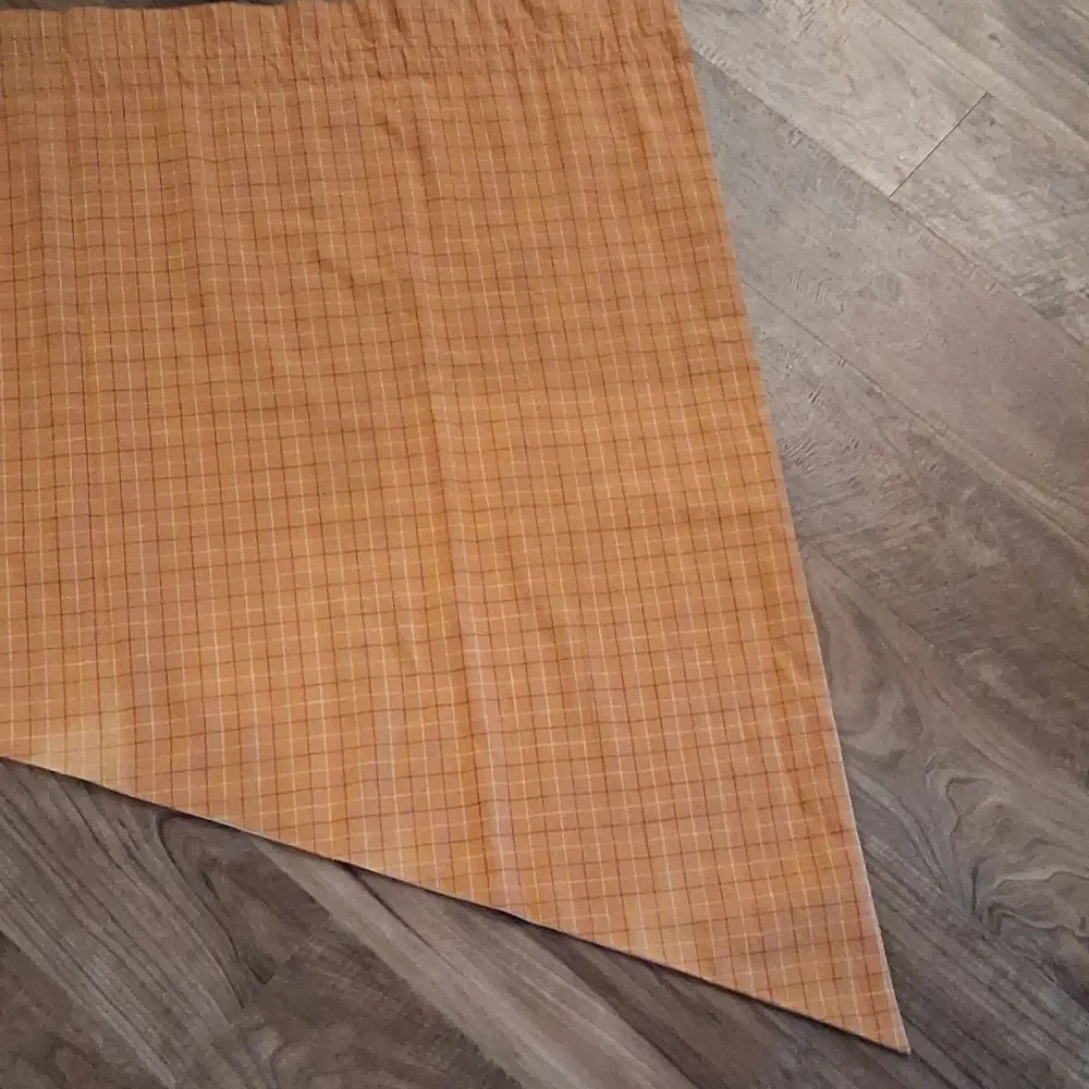 Butterscotch Plaid Lined Valance, 2 Sets‎